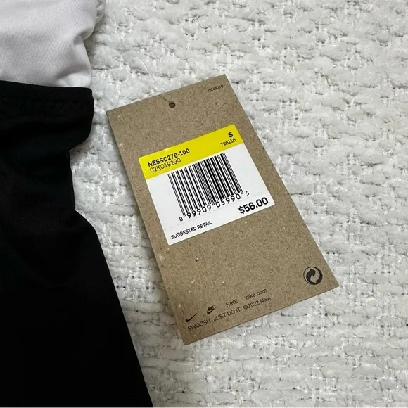 NWT Nike Tankini Swim Top Pink Black White With Zipper Women Sz S - Picture 6 of 7